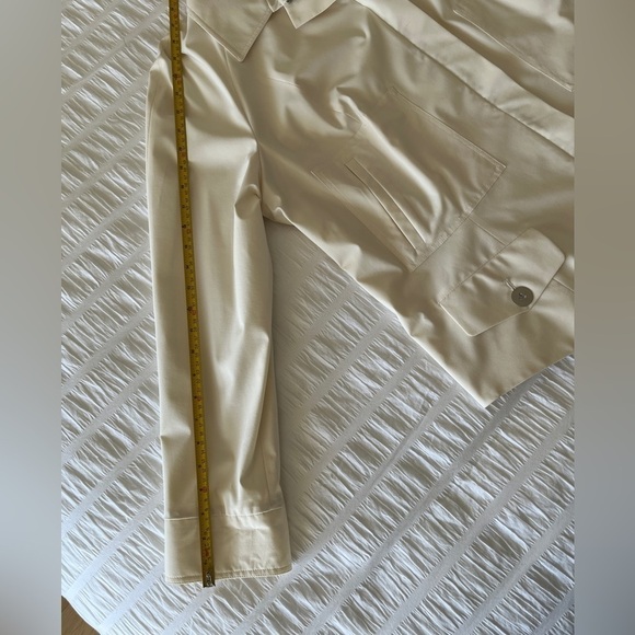 ZENOBIA Lightweight Lined Zip Front Jacket Made Canada Silk Blend Neutral Office - Picture 12 of 16